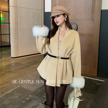 【特价不退换】秀熙熙冬季优雅名媛千金风羊毛外套女士大衣86101