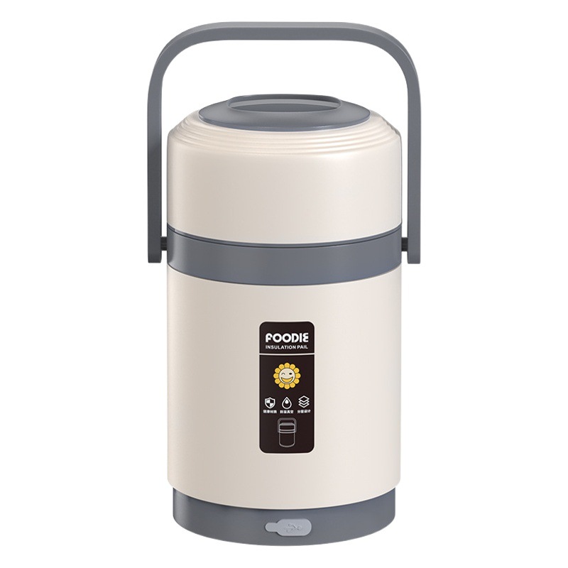 304 Stainless Steel Large Capacity Insulation Barrel Plug Electric Heating for Work Portable Car Braised Bucket Lunch Pot