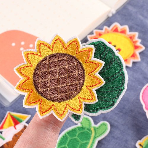 Computer embroidered logo cartoon animal fruit watermelon badge logo clothing accessories clothing and hat decoration patch embroidery cloth stickers