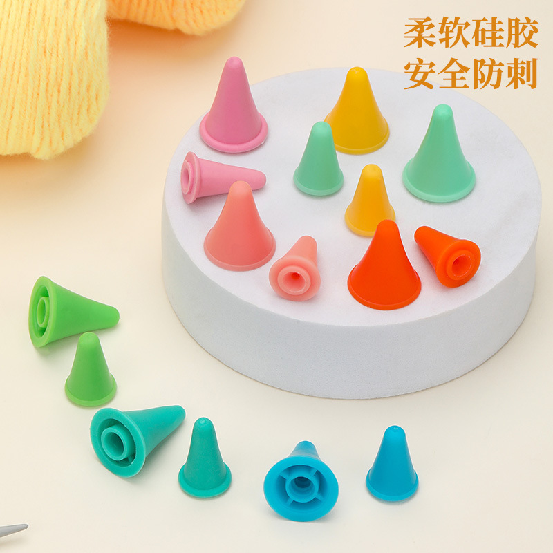 セーター針キャッププルオーバー卸売ゴム針キャップ編みツールスティック針抗脱毛セーター針キャップウールツール|undefined