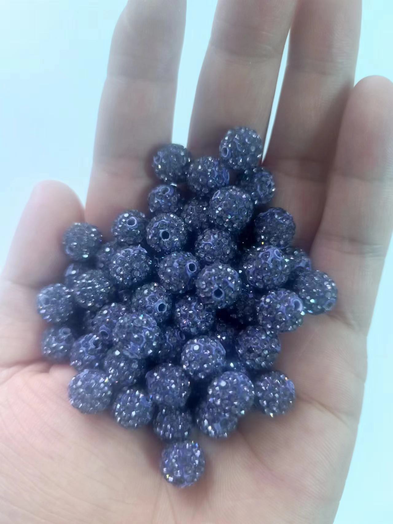 Artificial Rhinestones Inlay Material DIY Jewelry Accessories Classification 50 PCS/Package Diameter 10mm Soft Clay Artificial Rhinestones Round DIY Jewelry Accessories Beads