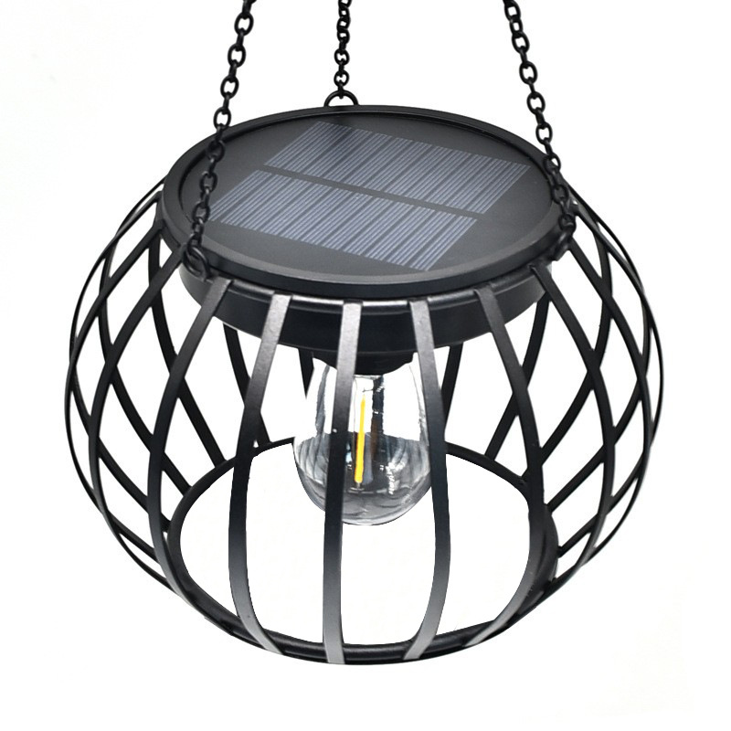 Linterna de calabaza solar lámpara LED lámpara colgante ornamento interior y al aire libre jardín patio lámpara de paisaje solar