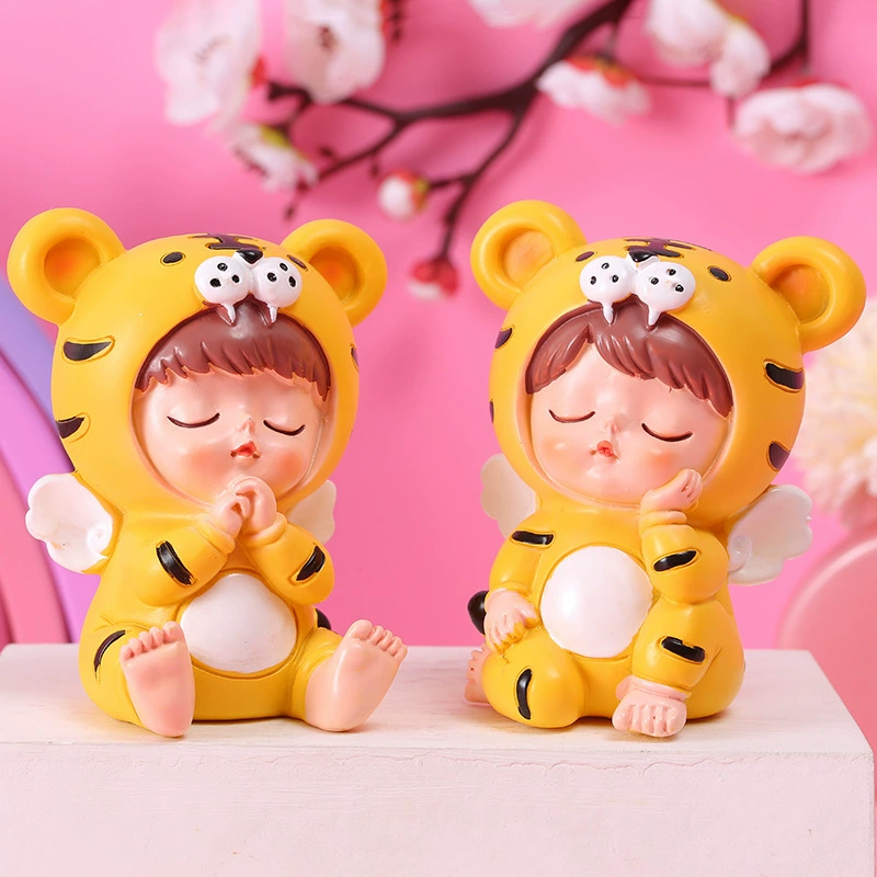 Cute children's cartoon resin decor, decorations, internet celebrity, tiger