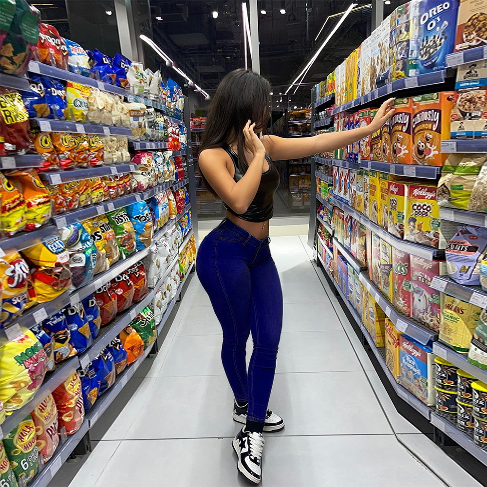 350g Weight Full Length Pants Length Cotton Spandex Fabric Type Low Waist Waist Line Jeans Pants Type Micro-Elastic Elasticity Daily Occasion Skinny Fit Type Solid Color Pattern Spring, Autumn Season Women's Gender Pocket, Washed Design Streetwear Style Women's Daily Streetwear Solid Color Full Length Pocket Washed Jeans 14