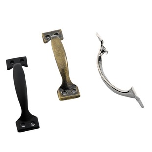 Wholesale bow-shaped iron handle solid wood furniture cabinet door handle log style drawer handle bronze gift box handle