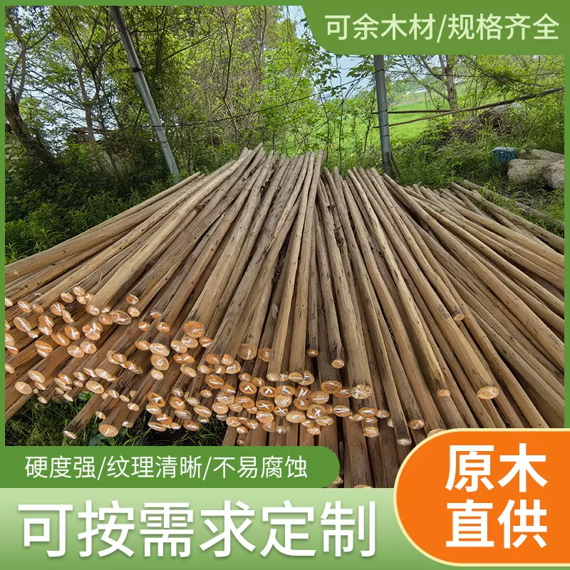 杉木桩原木去皮加工原木打桩杉木桩绿化杆户外原材多规格林场批发