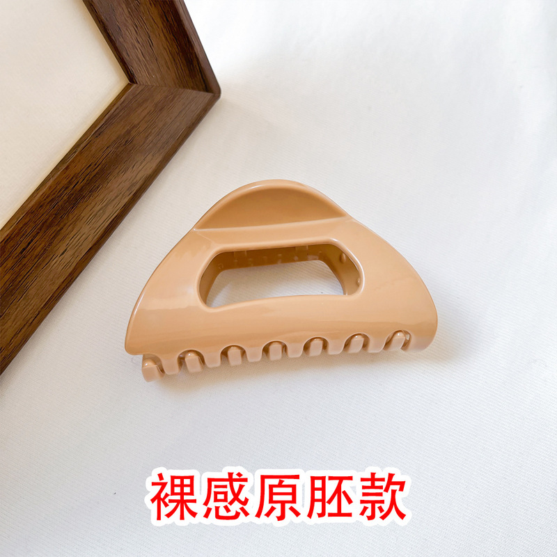热销三角形软硅胶鲨鱼夹简约百搭舒适抓夹法式夹耐磨耐用几何风|undefined