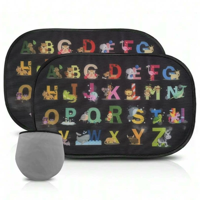 Sun shade, Cartoon Car Sunshade Static Cling - 20-animal-alphabet-sun-visor