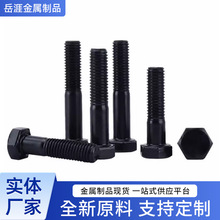 高强外六螺栓  8.8  10.9  12.9发黑厂家供应 六角螺栓碳钢螺丝