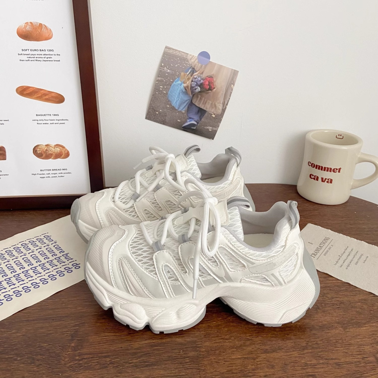 Mesh Breathable Trendy Thick-Soled Dad Shoes for Women 2026 Summer New Style Comfortable Niche Design Street Style Sneakers