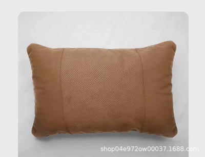 Headrest: Support Perforated Suede Headrest - suede-punching-brown-waist-1-pack