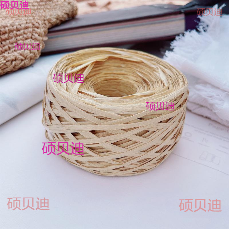 棉拉菲纸日本线 夏季编织拉菲帽线 钩帽子钩包包线材