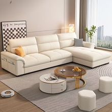 奶油风布艺沙发猫抓绒布网红北欧客厅中小户型现代简约沙发组合