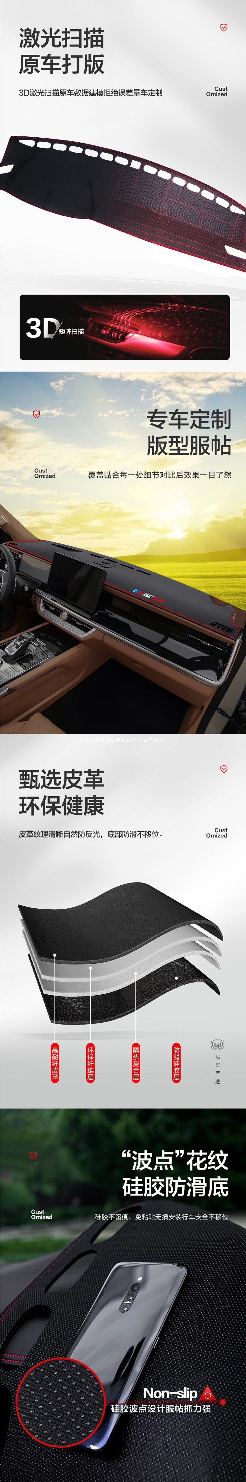 Tank 500Hi4T car accessories, interior decoration parts, modification accessories, center console, dashboard, sun protection and light blocking