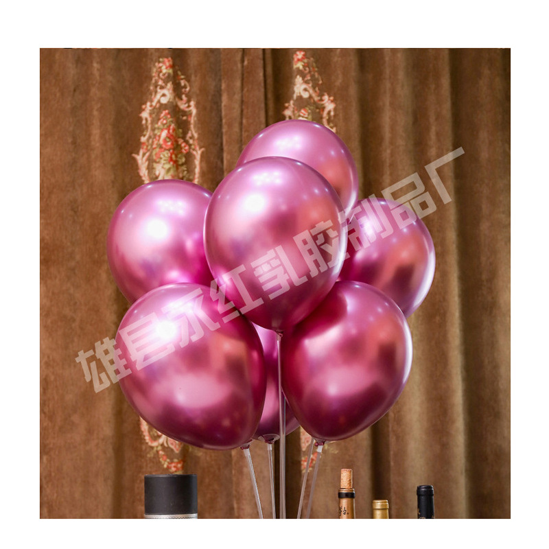Globo de metal de 12 pulgadas fábrica al por mayor engrosada globo de látex boda decoración de fiesta de cumpleaños globo de la boda