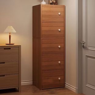 Drawer Cabinet Bedroom Storage Cabinet Home Living Room Wall Storage Cabinet Simple Modern Side Cabinet Multi-Layer Floor-Standing Storage Rack Factory