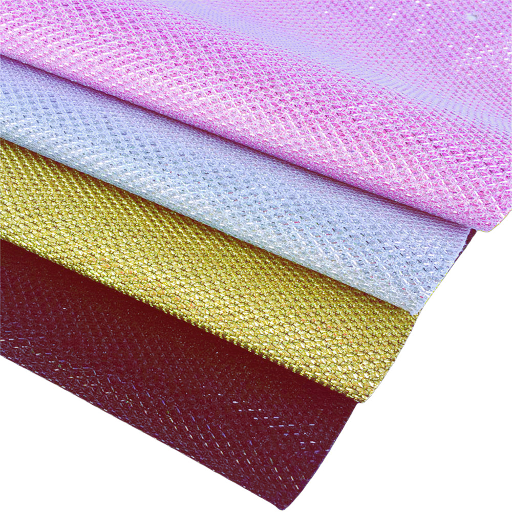 幻彩方格网布格利特闪粉金银线大闪光网金葱闪粉女鞋童鞋箱包面料