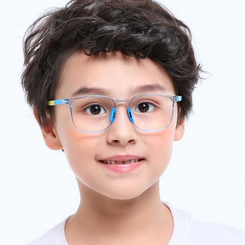 2230新款防蓝光儿童镜无度数平光TR90框眼镜平面镜护目小学生眼睛
