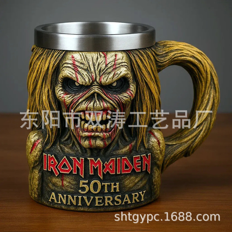 经典Iron Maiden 50th Anniversary铁娘子50周年纪念品马克杯摆件|undefined