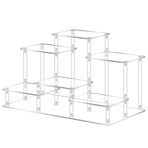 Acrylic display stand transparent figure blind box display stand doll Bubble Mart desktop storage display stand