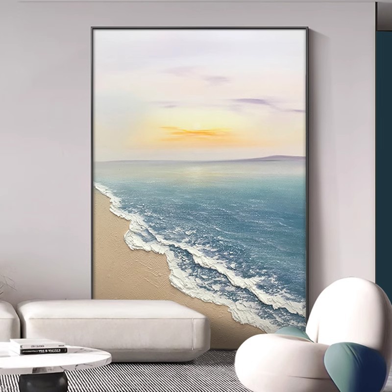 手描きの油絵の筋理画の朝焼けは錦の玄関の装飾画の客間の 手描きの油絵の筋理画の朝焼けは錦の玄関の装飾画の客間の