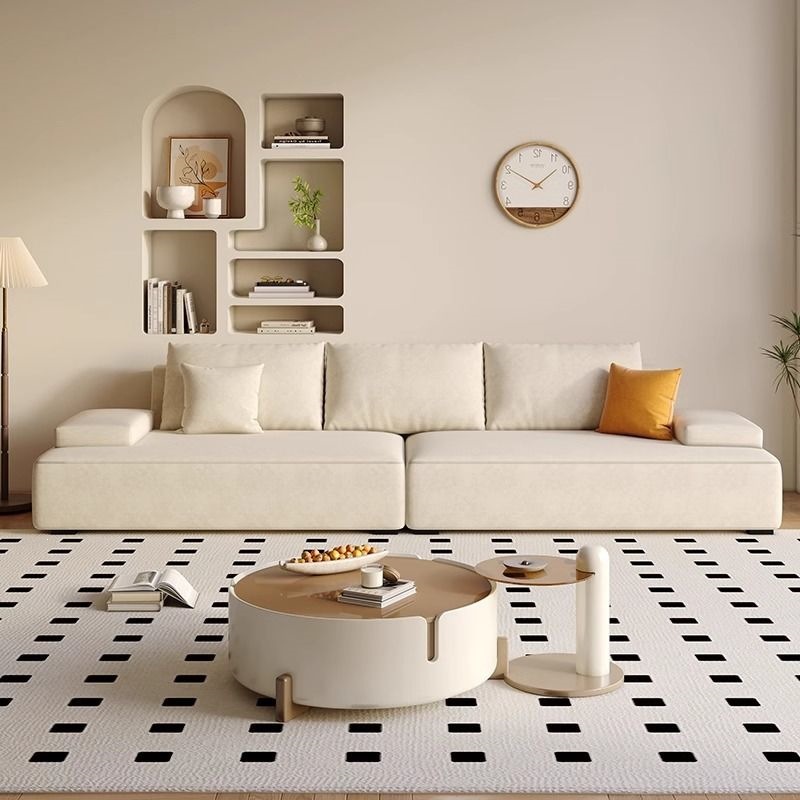 2026 new model, cream-colored, minimalist and modern living room sofa for small apartments, suitable for rental properties, and designed for multiple people