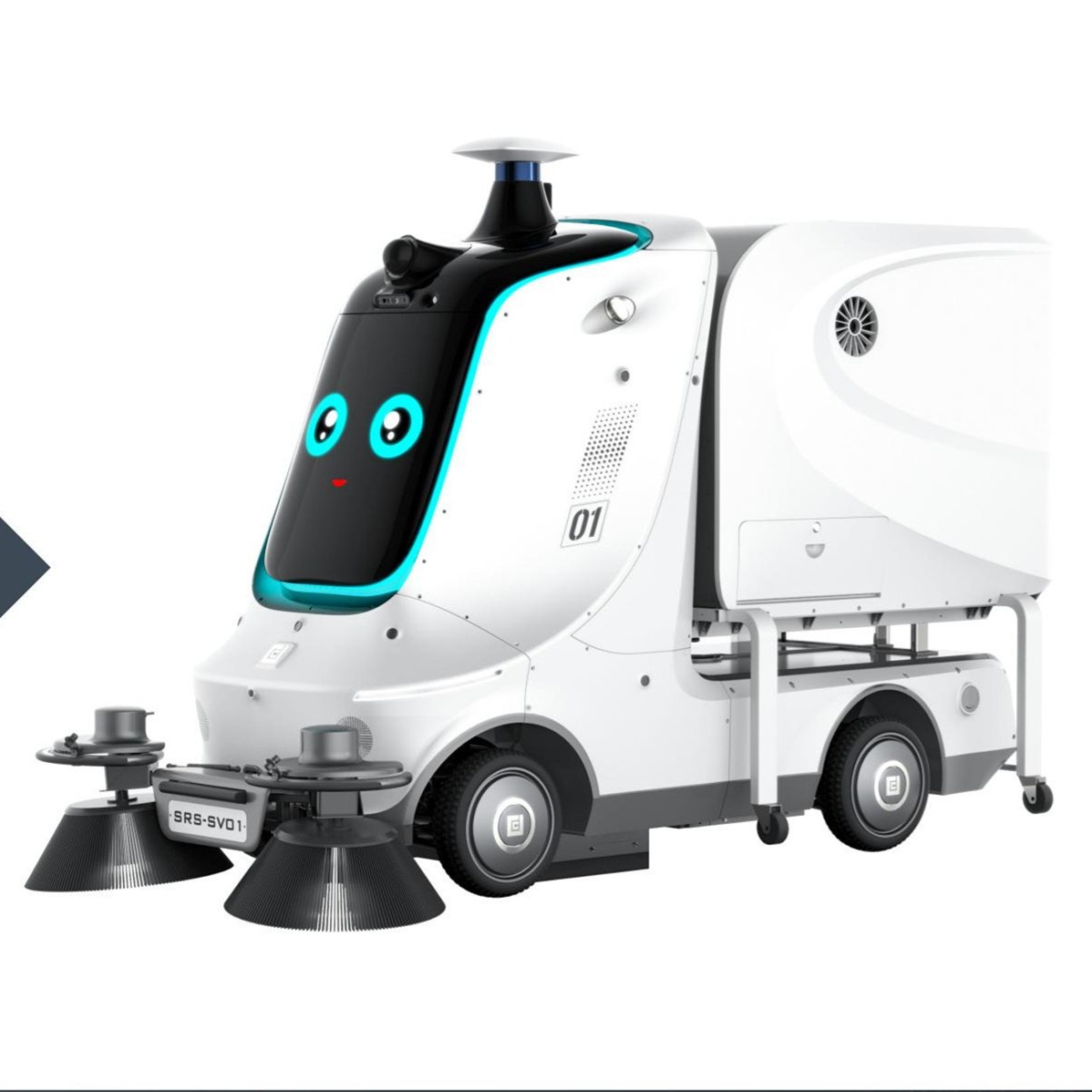 Robot de saneamiento ambiental no tripulado multifuncional al aire libre planifica de forma autónoma la ruta de limpieza de la basura por succión y barrido