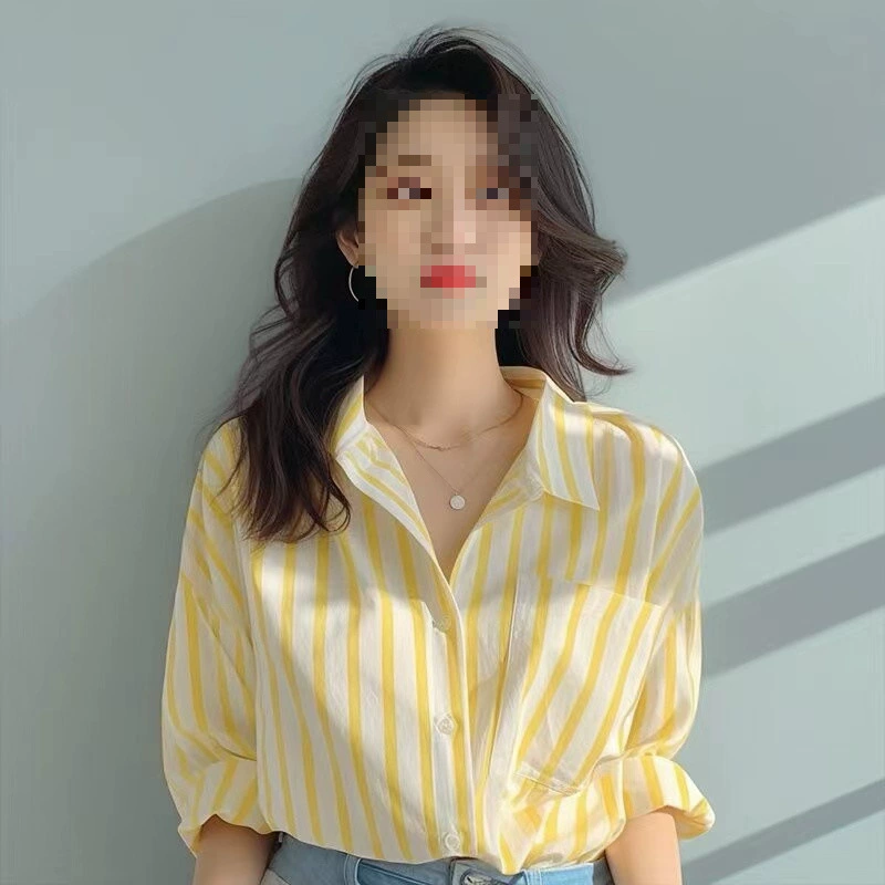 YS8 рубашка в тонкую полоску, женская летняя новая рубашка, женские топы, морская солнцезащитная одежда, кардиган, новый стиль для отпуска