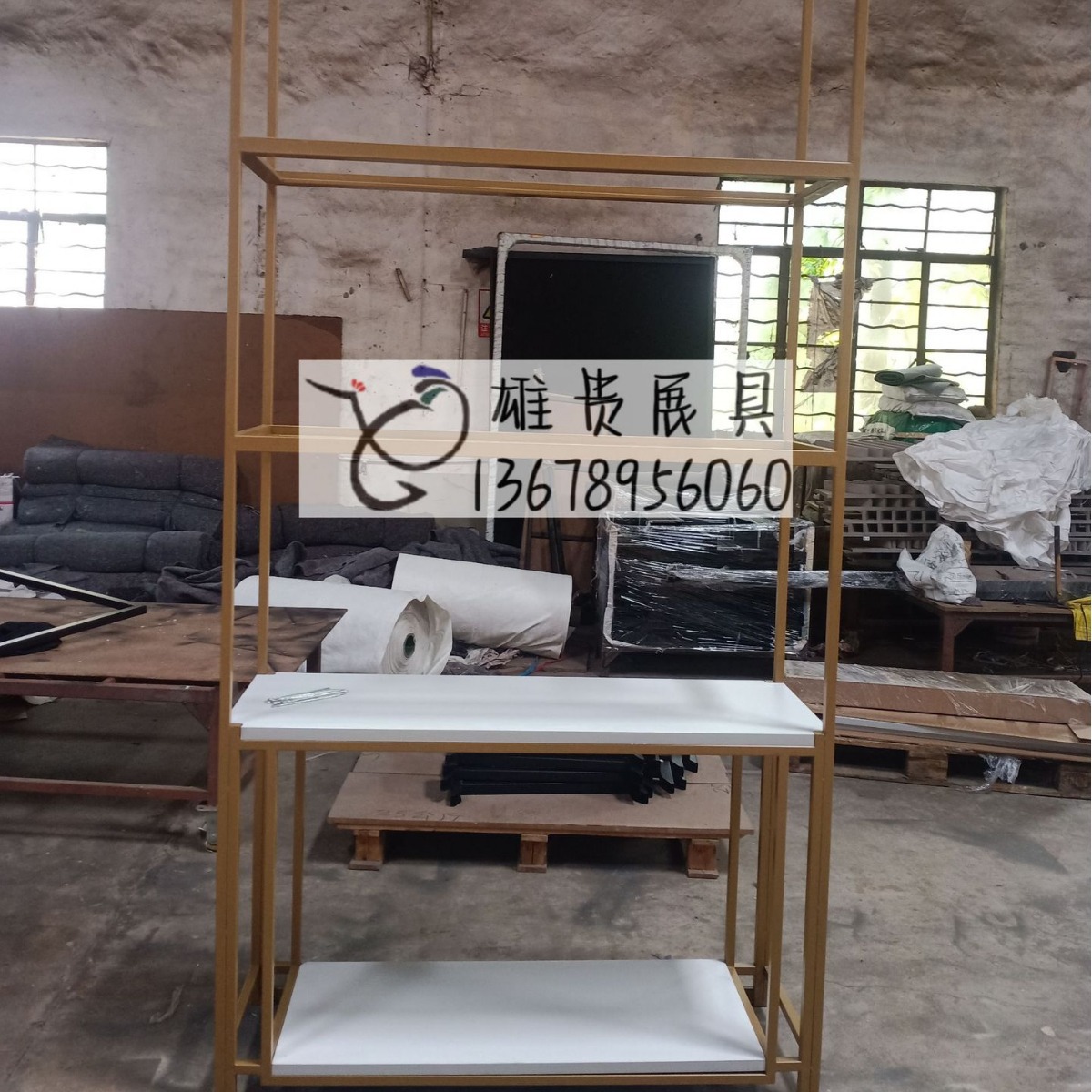 展厅展览展示架铁艺博古架样品陈列摆放展架酒架书架阅览室瓷砖架