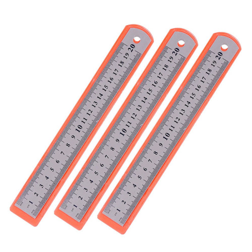 Steel ruler iron ruler double-sided long steel ruler 15/20/30/50/cm steel ruler iron ruler thickened stainless steel ruler