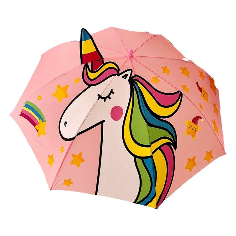Детский зонт для девочек и мальчиков маленький Зонт детский сад детский зонт супер легкий Автоматический мультфильм ухо зонтик рекламный зонт