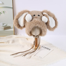 网红款加绒耳朵包卡通头套保暖帽冬季骑行面罩防风围脖全脸套头帽