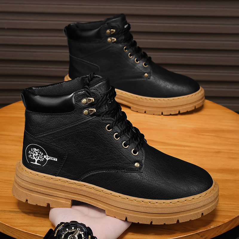 2026 Winter New High-Top Martin Boots for Men, Trendy Versatile Thick-Soled Casual Leather Shoes, Work-Style Sneakers, Trendy Shoes for Men 2026 Winter New High-Top Martin Boots for Men, Trendy Versatile Thick-Soled Casual Leather Shoes, Work-Style Sneakers, Trendy Shoes for Men