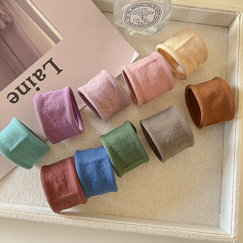 Alta elasticidad y sensación de piel suave máscara de cabello anillo de cabello femenino ultra ancho sin conexiones correa de correa temperamento simple cuerdas de cabello de cola de caballo