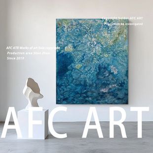 Afc.Art "Haisheng" Original Pure Hand-Painted Living Room Sofa Floor Painting High-End Entrance Texture Decorative Painting
