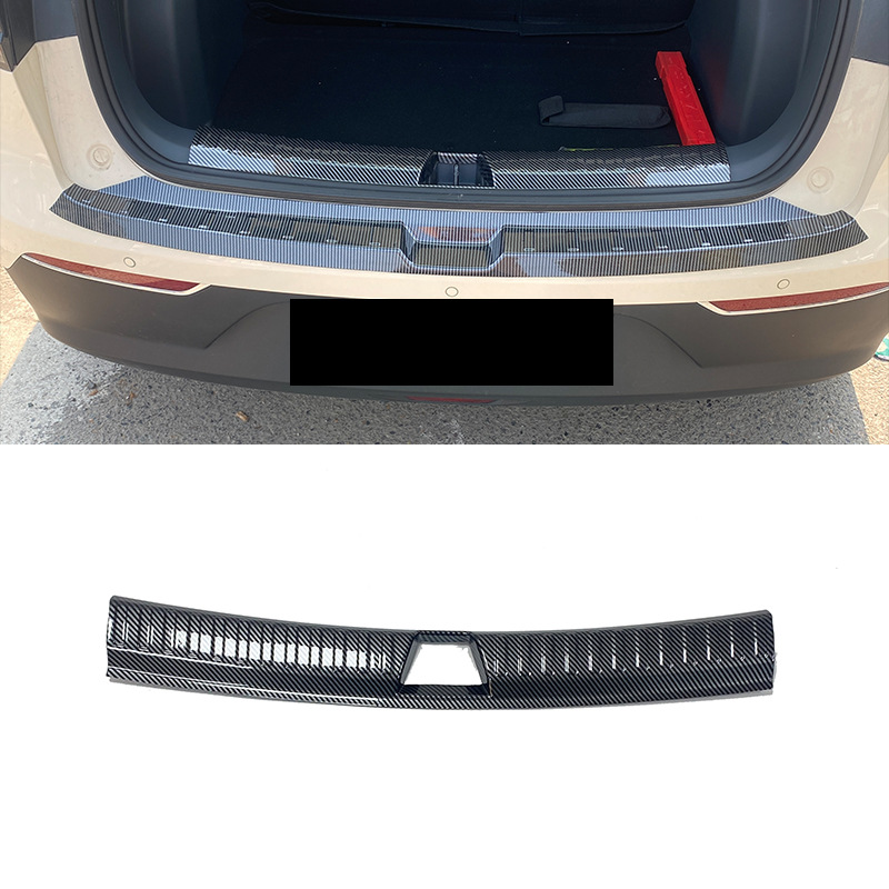 Suitable for GEELY EX2 carbon fiber pattern door sill strip, welcome pedal, trunk guard, tailgate protective strip, and sticker