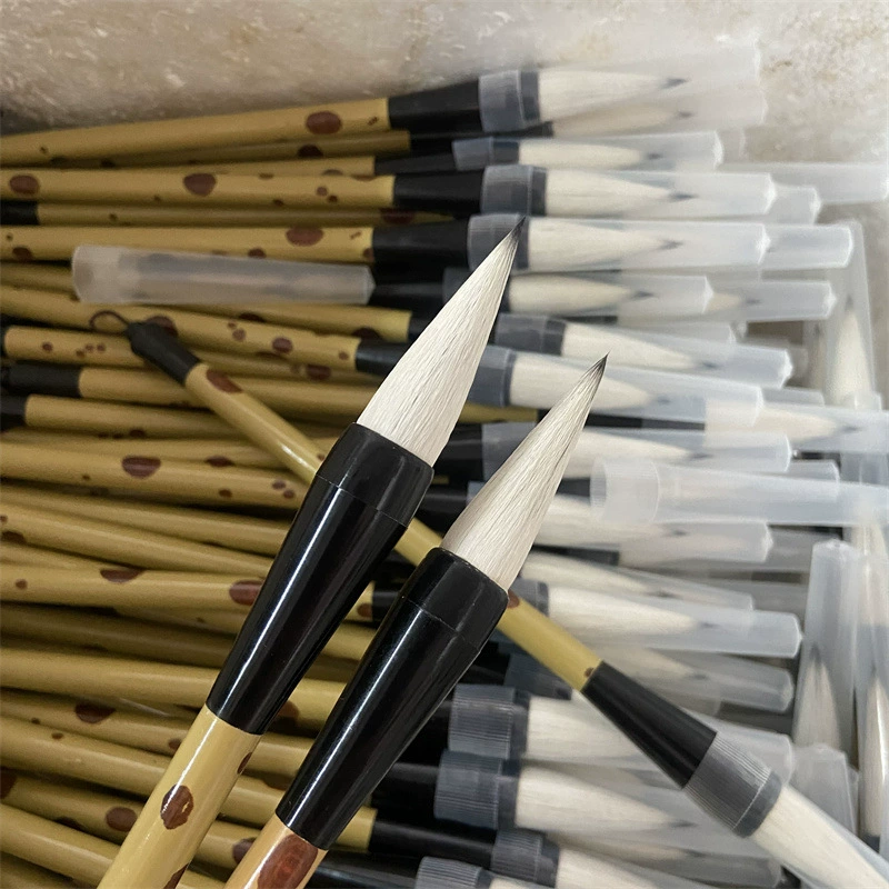 Чесночная ручка черная и размер кисти два Каллиграфия традиционная китайская живопись Практика каллиграфии деревянный столб вводный учебный курс кисть