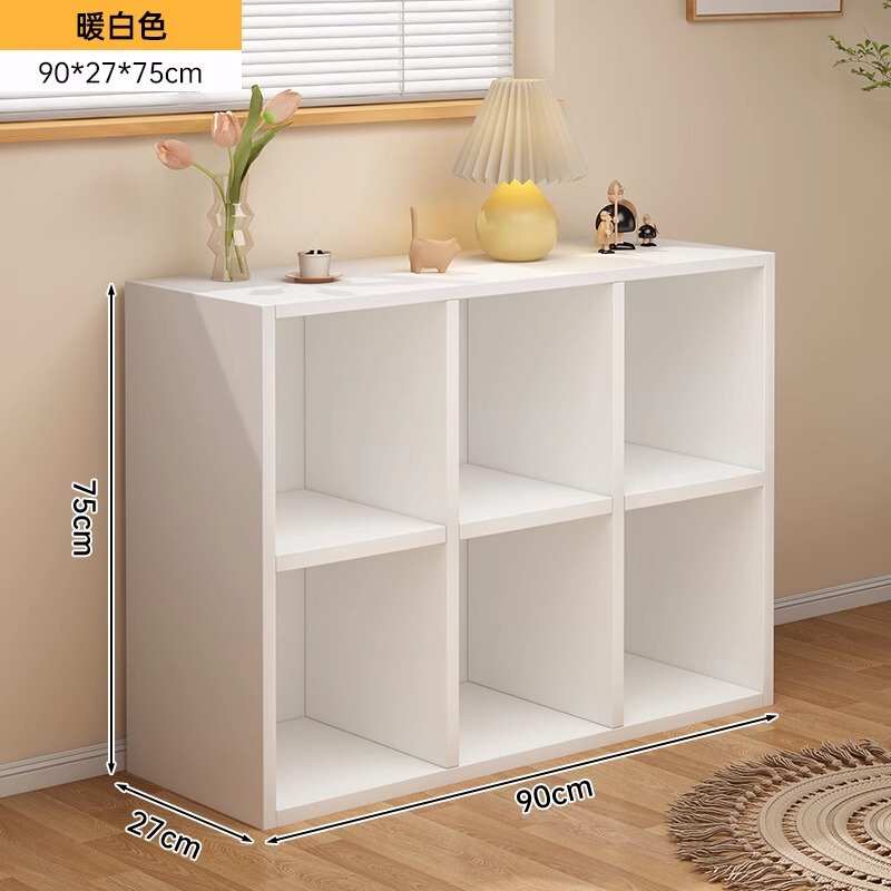 本棚収納キャビネット一体型壁面収納キャビネットリビングルーム壁パーティションキャビネットベッドサイドローキャビネット本棚床置き収納ラック|undefined