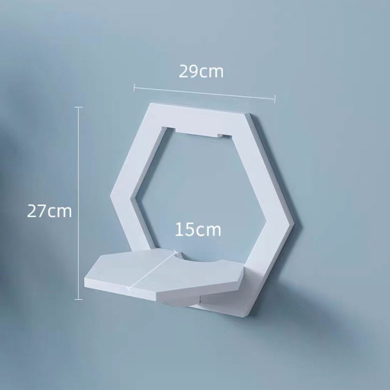 Montado en la pared libre de perforación estante de la pared baño esquina partición de la cocina de almacenamiento de la decoración del restaurante maceta fabricante de rack