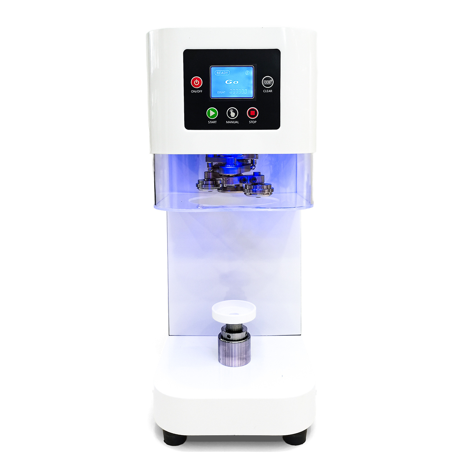 Puede la máquina de sellado leche tienda de té taza automática máquina de sellado de arroz frito envasado para llevar bebidas sellado cerveza puede máquina de sellado