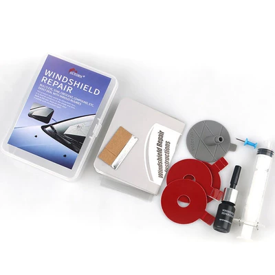 Factory wholesale windshield repair bull's eye set car glass rupture repair tool Star Reducer (Auto glass repair liquid) - boxed-set