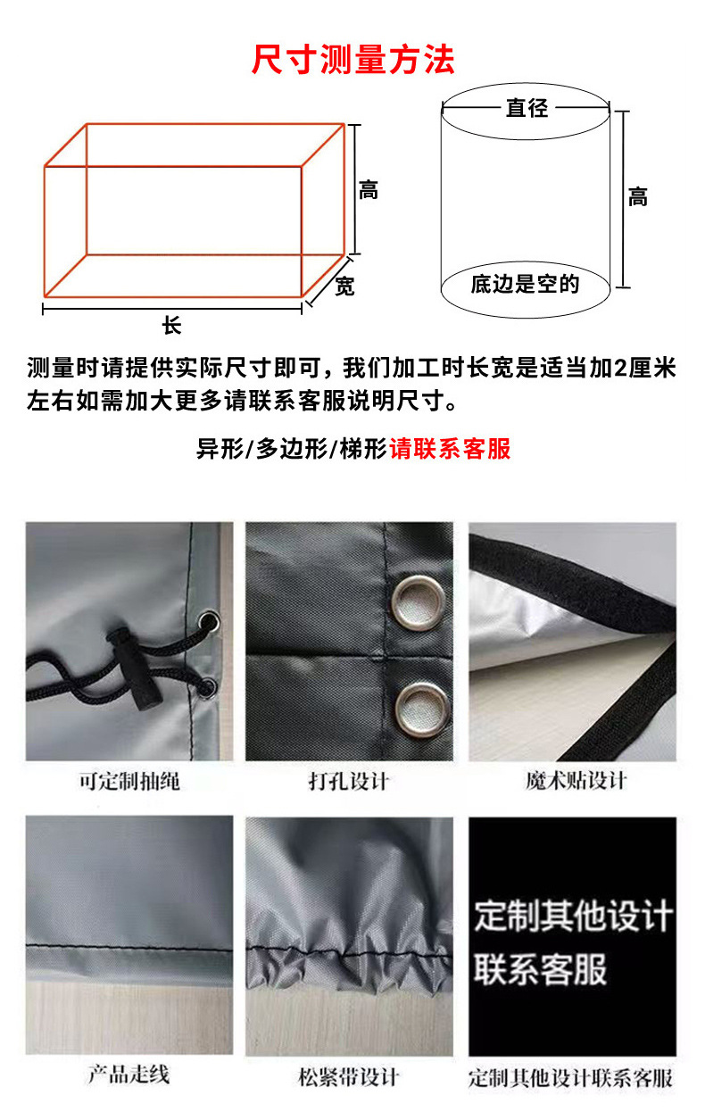 Cross-border car tire cover, waterproof and sun-proof, in-stock wholesale, Oxford cloth spare tire cover with zipper, silver-coated four-in-one tire cover