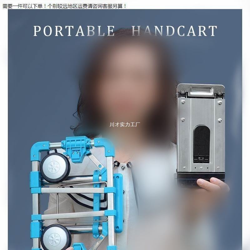 Foldable Portable Trolley Mini Shopping Cart for Groceries, Household Goods, and Luggage