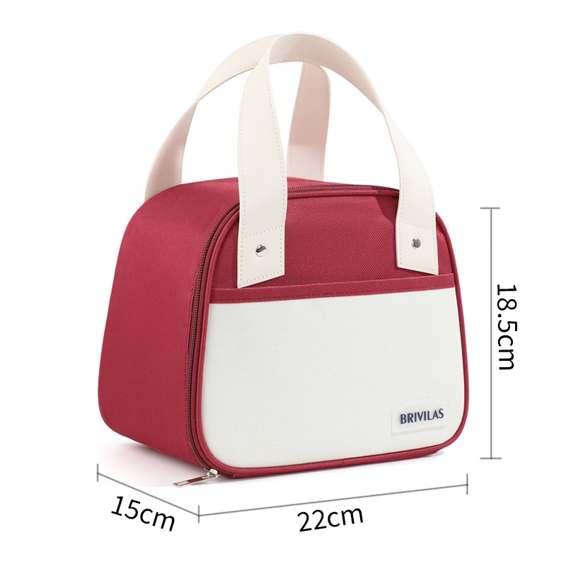 Nuevo bolso de lonchera a juego de color de dopamina, bolso de arroz con cinturón, bolso de aislamiento trapezoidal, bolso bento, bolso de viaje para el trabajo, almuerzo