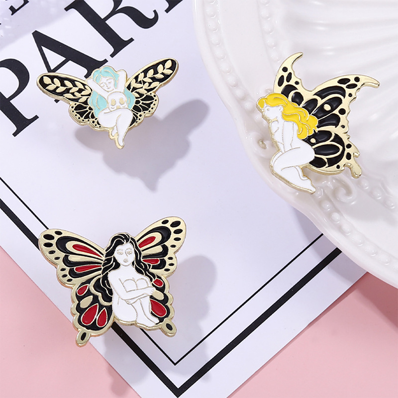 Fashion Cartoon Character Butterfly Alloy Plating Unisex Brooches display picture 5