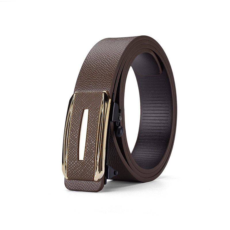 Fabricante de cinturón casual para hombres, venta directa de letras sin dientes, ropa interior automática, patrón de palma de moda, negocios simples