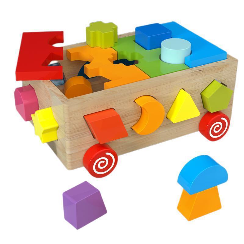 Juguete de pesca magnética de madera con animales marinos para niños