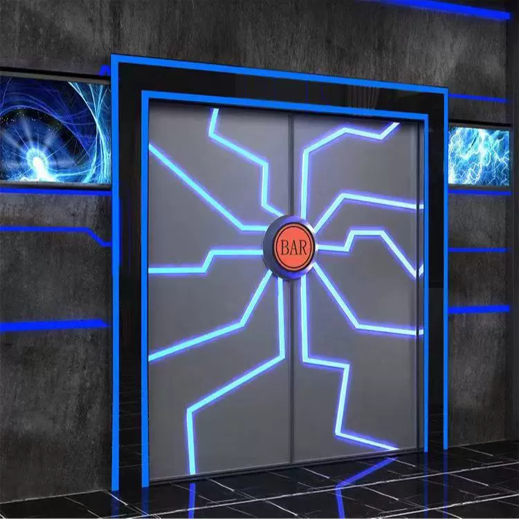 抖音网红门梦幻科技门电动门密室展厅隐形掌纹门个性酒吧门感应门