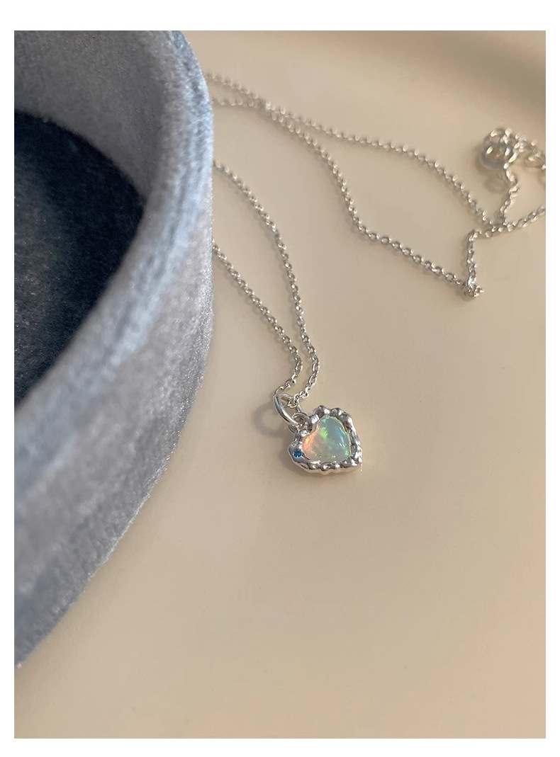 1 Piece Quantity 925 Sterling Silver Cable Chain Heart Shape Pendant Necklace