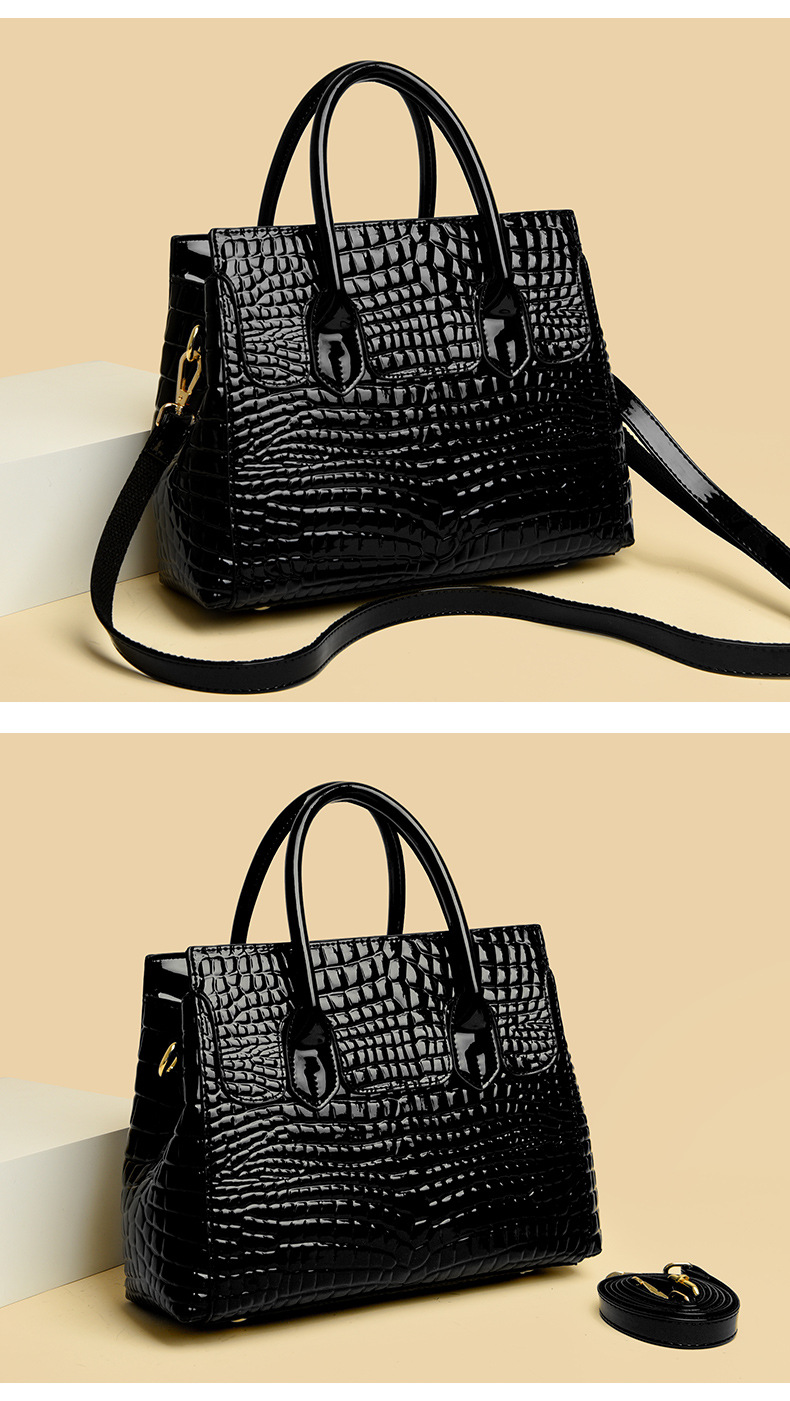 Bag Women's Bag 2024 Fashion Fashion High-capacity Tote Bag Foreign Trade Ladies Patent Leather Handbag_voghion.com